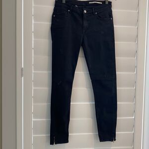 Zara Slim Fit Medium rise black jeans, size 4/27